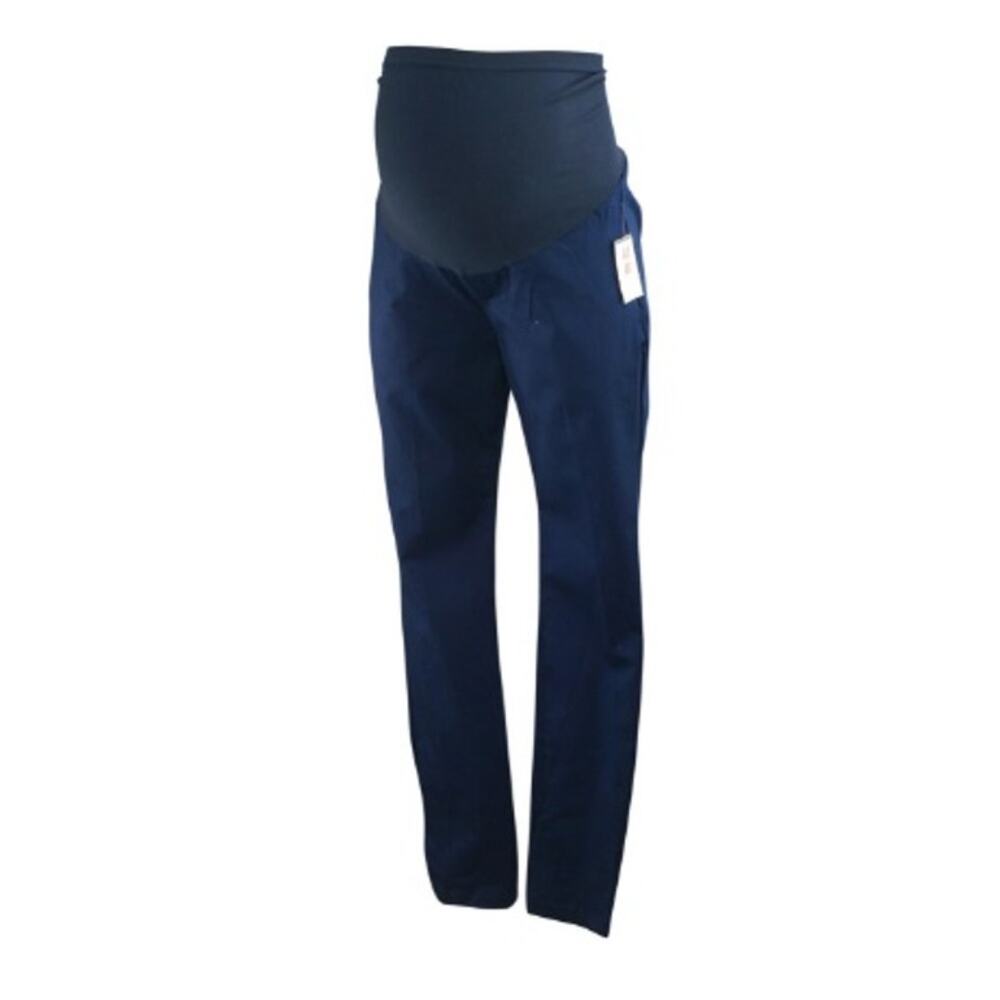 A Pea in the Pod Maternity Full Panel Navy Twill Khakis  Pockets Size Medium